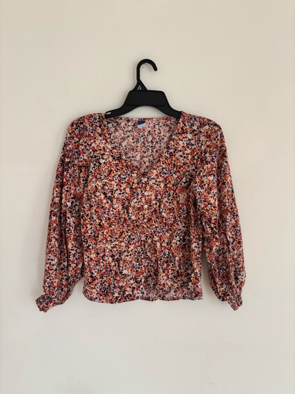 Old Navy Floral Boho Blouse XS Lightweight Peasant Top
